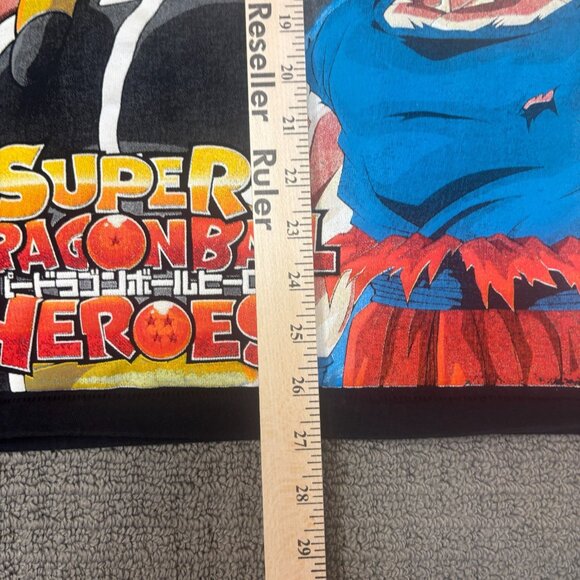 DBZ Shirt Large Black All Over Graphic Print Anime Handmade Indie Artist Tee - Picture 5 of 16